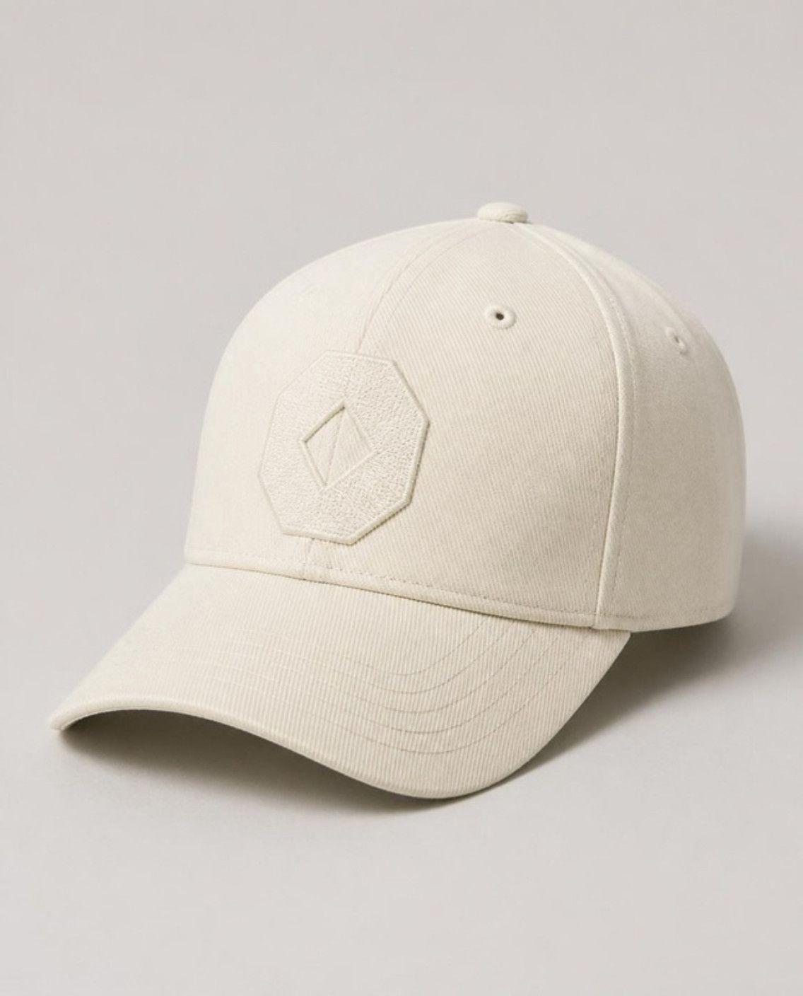 Bolt Cap in washed ivory twill with the Bolt embroidered tone on tone